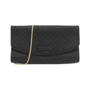 Gucci GG Monogram Chain Shoulder Bag black monogram bow